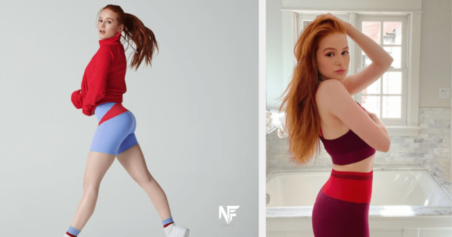 Madelaine Petsch at home glute workout