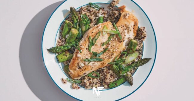 Meal Ideas: Baked Chicken Breast with Quinoa and Asparagus