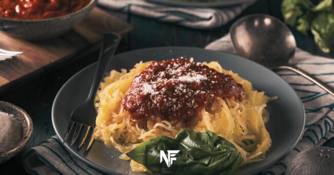 Meal Ideas: Veggie-Packed Spaghetti Squash with Tomato Basil Sauce